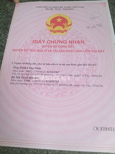BÁN NHÀ 1 TRỆT 2 LẦU NHÌN RA HƯỚNG CẦU PHÚ LONG NGANG 7.39m DÀI 25m