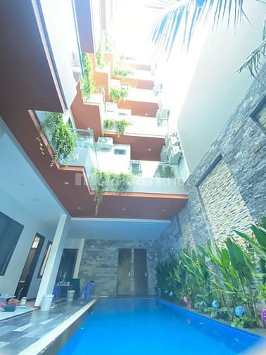 cho thuê căn hộ 1 phòng ngủ có ban công, hồ bơi, không gian xanh