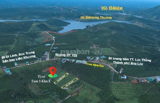 Kẹt Tiền - Bán Lô Thổ Cư 664m2 DT725 Lộc Ngãi