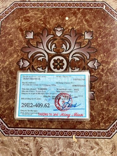 Xe NVX 155 phân khối, màu xanh đen, đời 2018, biển số Hà Nội