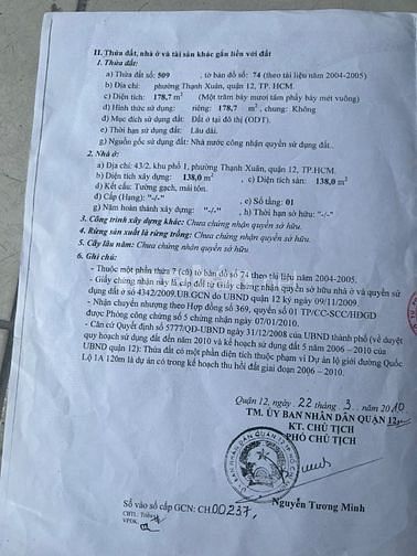 Bán nhà Quốc lộ 1A, P.Thạnh Xuân, quận 12, tiện ở và kinh doanh