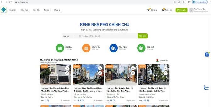 Kênh nhà phố chính chủ cchouse.vn - xem và đăng tin MIỄN PHÍ