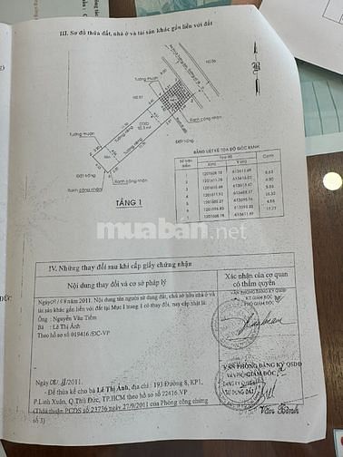 Chính chủ bán nhà mặt tiền 1trệt 1lầu sân thượng P.Linh Trung, Thủ Đức