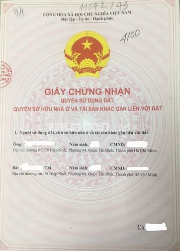 Nhà bán: 78 đường Hiệp Nhứt, phường 4. Quận Tân bình