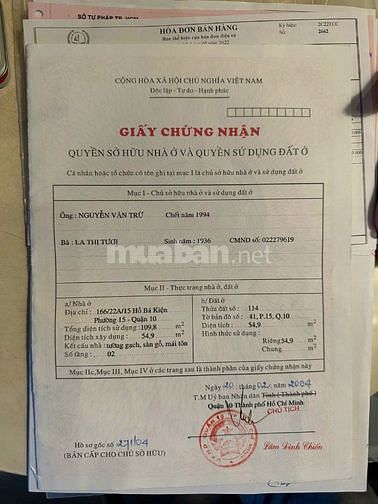 Bán nhà Góc 2MT hẻm Hồ Bá Kiện thông CMT8, P15 Q10: 7x8m 1 lầu