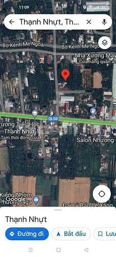 BÁN LÔ ĐẤT THỔ CƯ cách QL 50 100m Xã Thạnh Nhựt, Gò Công Tây 