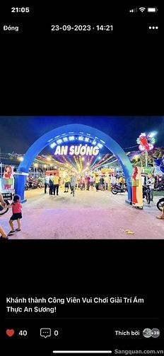 Cần Sang hoặc cho thuê Mặt Bằng KIOS Khu Công Viên An Sương