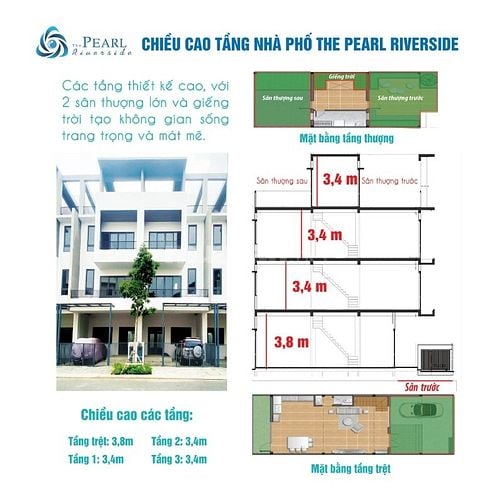 Chính chủ bán nhà phố mặt tiền sông The Pearl Riverside - B1.04