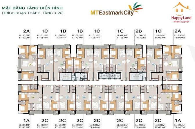 80 CĂN MT EASTMARK CITY SANG NHƯỢNG GIÁ CHÊNH LỆCH RẤT TỐT