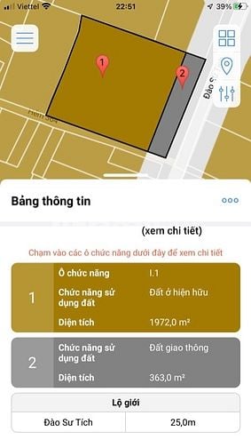 Bán lô đất góc hai mặt tiền.full thổ 42x50 hiện hữu đất sạch.95 ty.