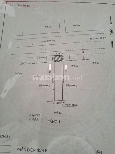 Bán nhà mặt tiền 111 Bùi Đình Túy, Q.Bình Thạnh: 4.2m x 25m, CN 88.5m2