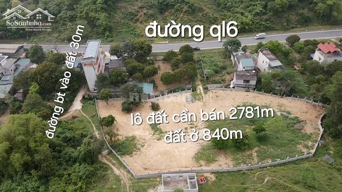 cần bán gấp lô đất 2781m2 gần ql6 giá đầu tư 