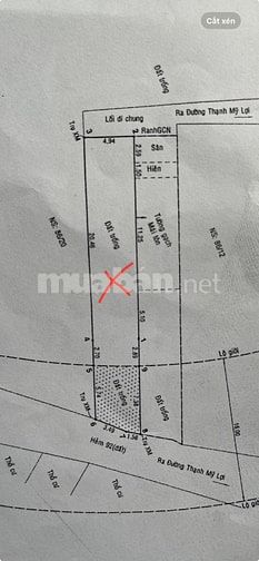 Bán nhà đường Thạnh Mỹ Lợi, vào hẻm 92, TP Thủ Đức, đường thông rộng