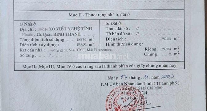 🌷 🌷 🌷 BÁN NHÀ MẶT TIỀN : 551D XÔ VIẾT NGHỆ TĨNH - P. 26 - Q. BT