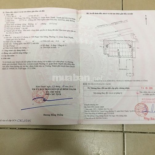 Bán căn hộ chung mặt tiền 548 Phạm Văn Đồng, P.13, Bình Thạnh, sổ hồng