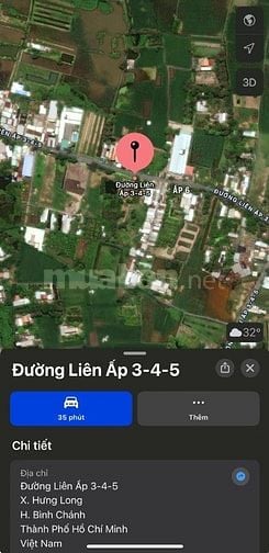 Bán Đất  Đường Liên Ấp 3-4-5, Xã Hưng Long 2.969m2, Huyện BC 