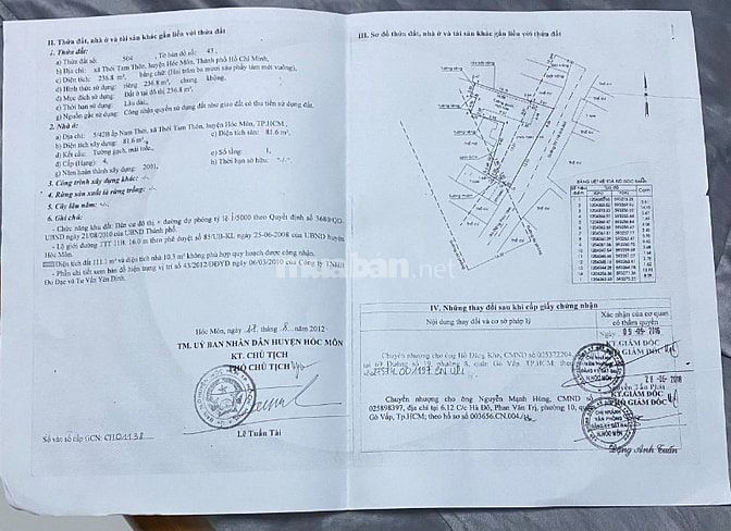 CƠ HỘI ĐẦU TƯ VÀNG - BÁN NHÀ MẶT TIỀN ĐƯỜNG THỚI TAM THÔN 11B, HÓC MÔN
