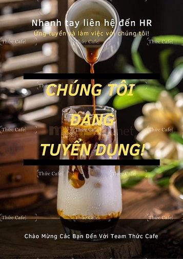 TUYỂN NHÂN VIÊN BÁN ĐỒ UỐNG ,CÁC LOẠI NƯỚC GIẢI KHÁT TẠI QUÁN