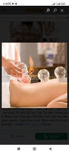 Massage, giác hơi thải độc cơ thể 