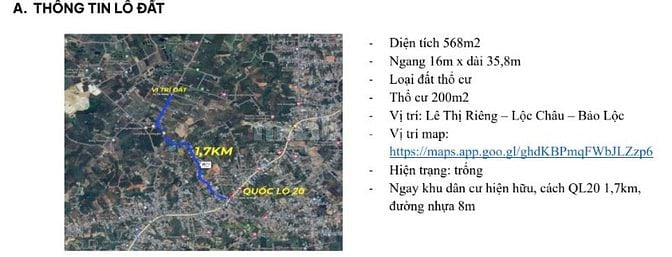 Chu dat ban nhanh lo dat nen biet thu mat tien Le Thi Rieng 568m