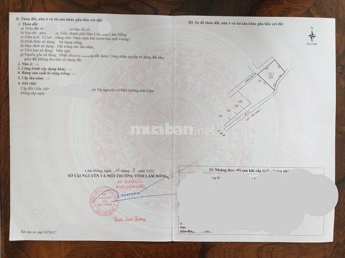 Bán nhà trung tâm thành phố Bảo Lộc, Lộc Tiến