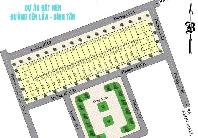 Bán 5 lô đất Khu TÊN LỬA, BÌNH TÂN NgaY AEON giá 3.2Tỷ/100m2. SHR