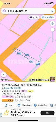 851m đât nghĩ dương̃ sẵn 116mTC .cách biển 2km