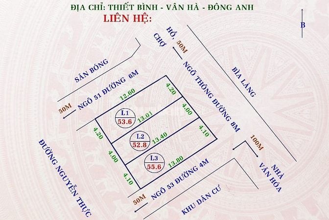 Bán 55m Lô góc, kinh doanh siêu đẹp Vân Hà, Đông Anh. Đường 8m