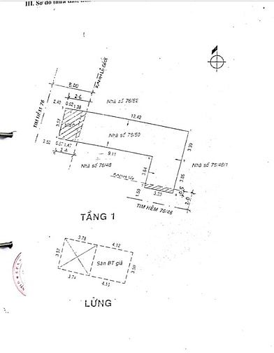 Bán Nhà hẻm 6m chữ L:76/50 Nguyễn Sơn P.Phú Thọ Hòa Tân Phú dt:3,6x14m