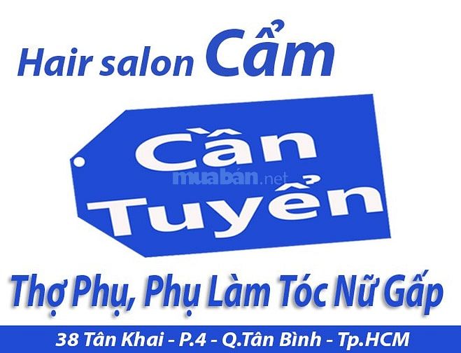 Cần Tuyển Thợ Phụ, Phụ Làm Tóc Nữ Gấp