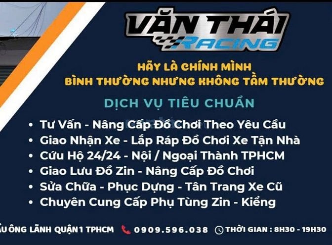 Tuyển thợ sửa xe & Editor quay phim chụp ảnh làm tại Q1