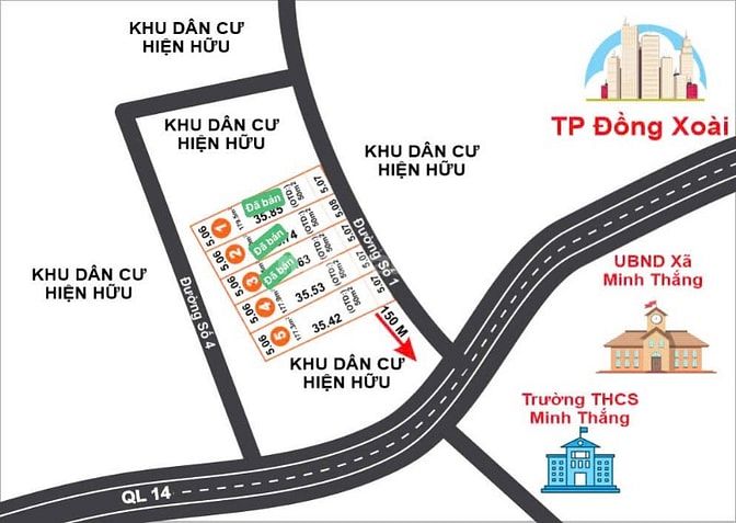 KÈO THƠM 🍍 RẺ NHẤT Xã Minh Thắng, Chơn Thành BP - GẦN QUỐC LỘ 14