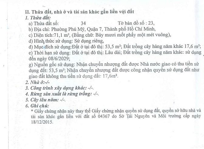 THÔNG BÁO BÁN ĐẤU GIÁ TÀI SẢN NGÂN HÀNG VIB_PHÚ MỸ_L2