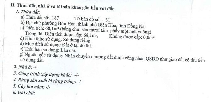 THÔNG BÁO BÁN ĐẤU GIÁ TÀI SẢN NGÂN HÀNG VIB_BỬU HÒA_L6