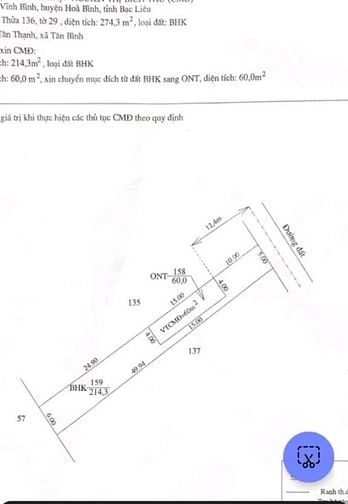 Đất nền sổ hồng sản 5x50m thổ 60m2 .tân binh tan biên thành phố tay ni