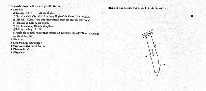 Cần bán nhanh đất thổ cư tại Long An (5m x 39.5m), đường nhựa ô tô