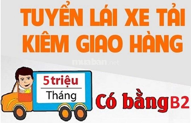 Tuyển lái xe tải 1,2 tấn có giao nhận hàng hóa