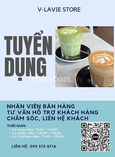 TUYỂN VIỆC LÀM BÁN HÀNG FULLTIME/PARTTIME TPHCM