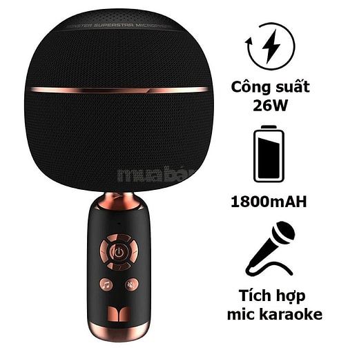 Micro Karaoke kèm Loa hãng Monster M97 (Mỹ ), 26W,Bluetooth 5.0,TWS kế