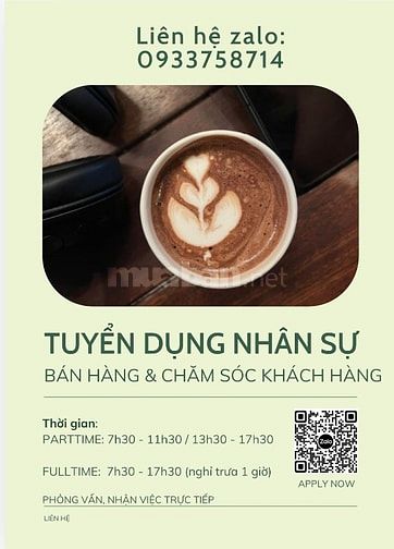 Việc làm bán hàng fulltime/ parttime tại chi nhánh ở TPHCM