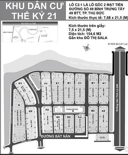 Bán lô góc KDC Thế Kỷ 21 - Trung Tâm TP. Thủ Đức - Gần KĐT SALA