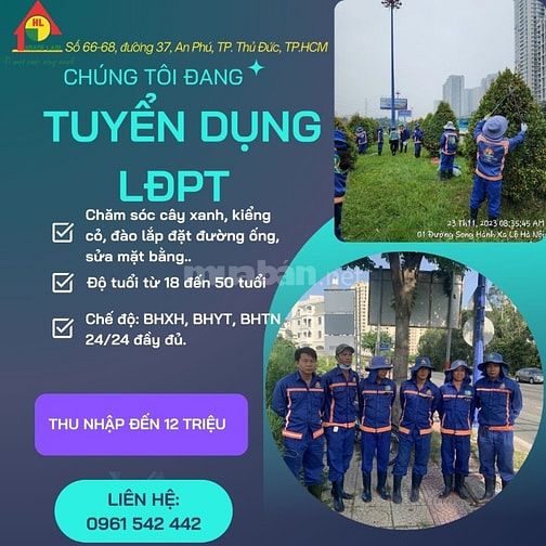 HOÀNG LAM TUYỂN DỤNG LĐPT-CÔNG NHÂN LƯƠNG ĐẾN 12 TRIỆU