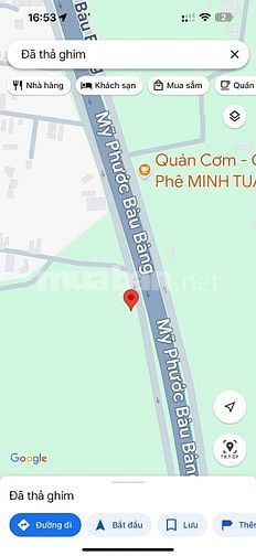 BÁN ĐẤT MẶT TIỀN MỸ PHƯỚC - BÀU BÀNG