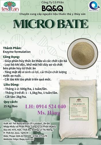 ENZYME CẮT TẢO, XỬ LÝ NƯỚC-MICROBATE