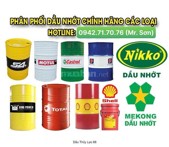 Nhớt 10, Dầu thủy lực AW68 cho Xe Cuốc, Xe Đào, Xe Nâng, Xe Công Trình