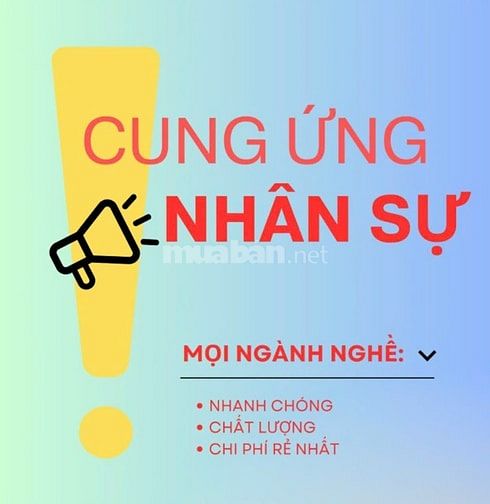 EM NHẬN TƯ VẤN TUYỂN DỤNG CUNG CẤP NHÂN SỰ MỌI NGHÀNH NGHỀ GIÁ RẺ .