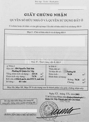 Bán nhà mặt tiền đẹp 3 lầu (5x18) 1B Nguyễn Thái Sơn P3 Gò Vấp (Bv175)