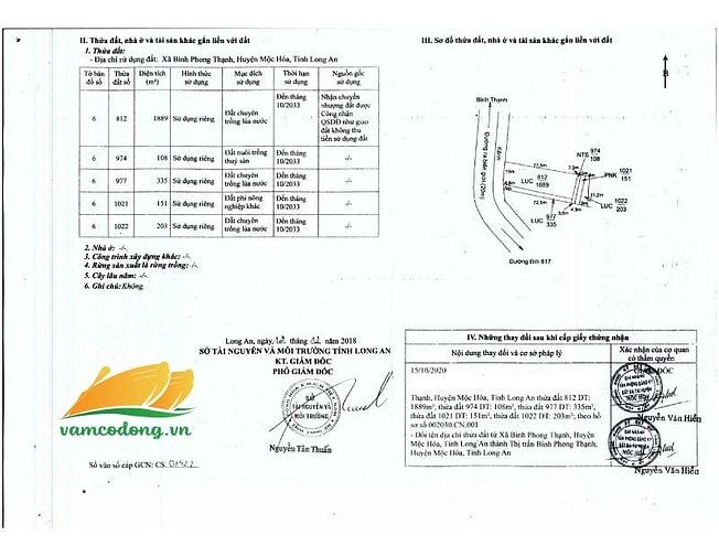 2686m2 đất nông nghiệp (28.6x100) MT Trần Văn Trà TT Bình Phong Thạnh