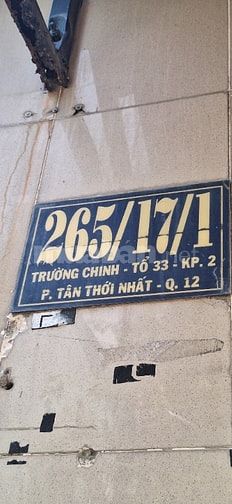 HOA HỒNG 1% nhà 265/17/1 trường chinh 5X5.2M trệt lửng 1 lầu 2.5 TỶ