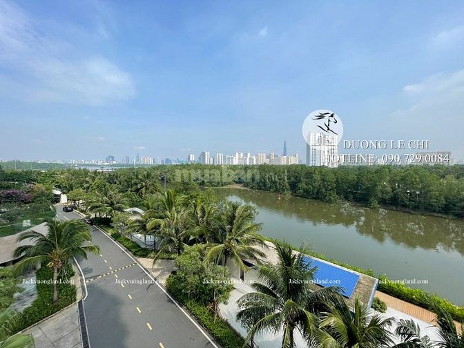 Bán căn hộ sân vườn 3 phòng ngủ Đảo Kim Cương, view sông Sài Gòn, Q.1